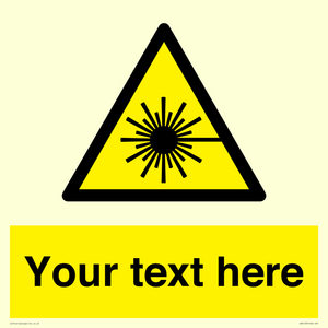Custom Laser Hazard Sign